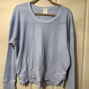 Aerie Light Blue Long Sleeve Top